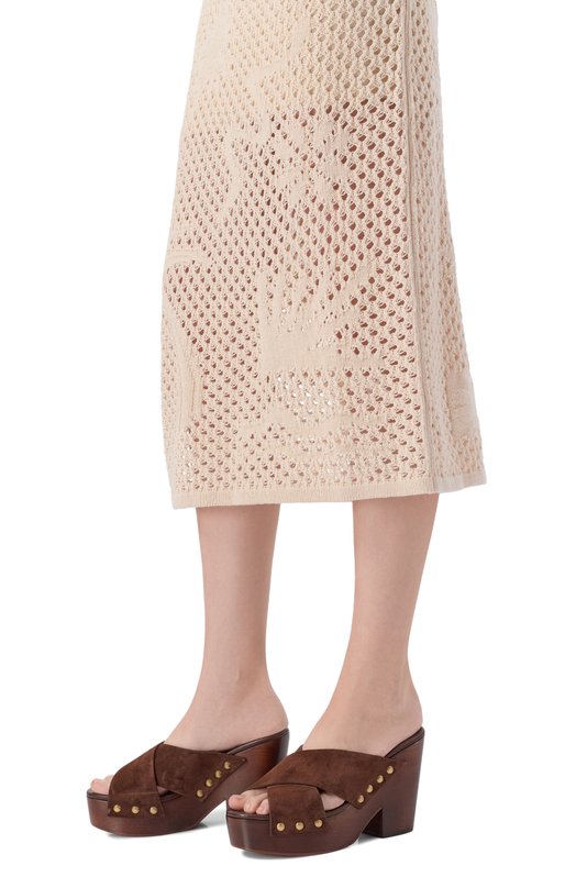 Замшевые сабо Marisol Paris Texas PX1989/XV003 Коричневый  PX1989/XV003 Фото 2