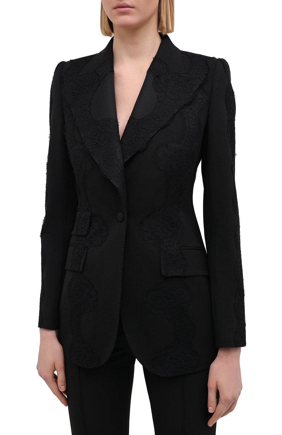 Жакет из шерсти и хлопка DOLCE & GABBANA, арт. F29IBT/FUBEI, фото 3