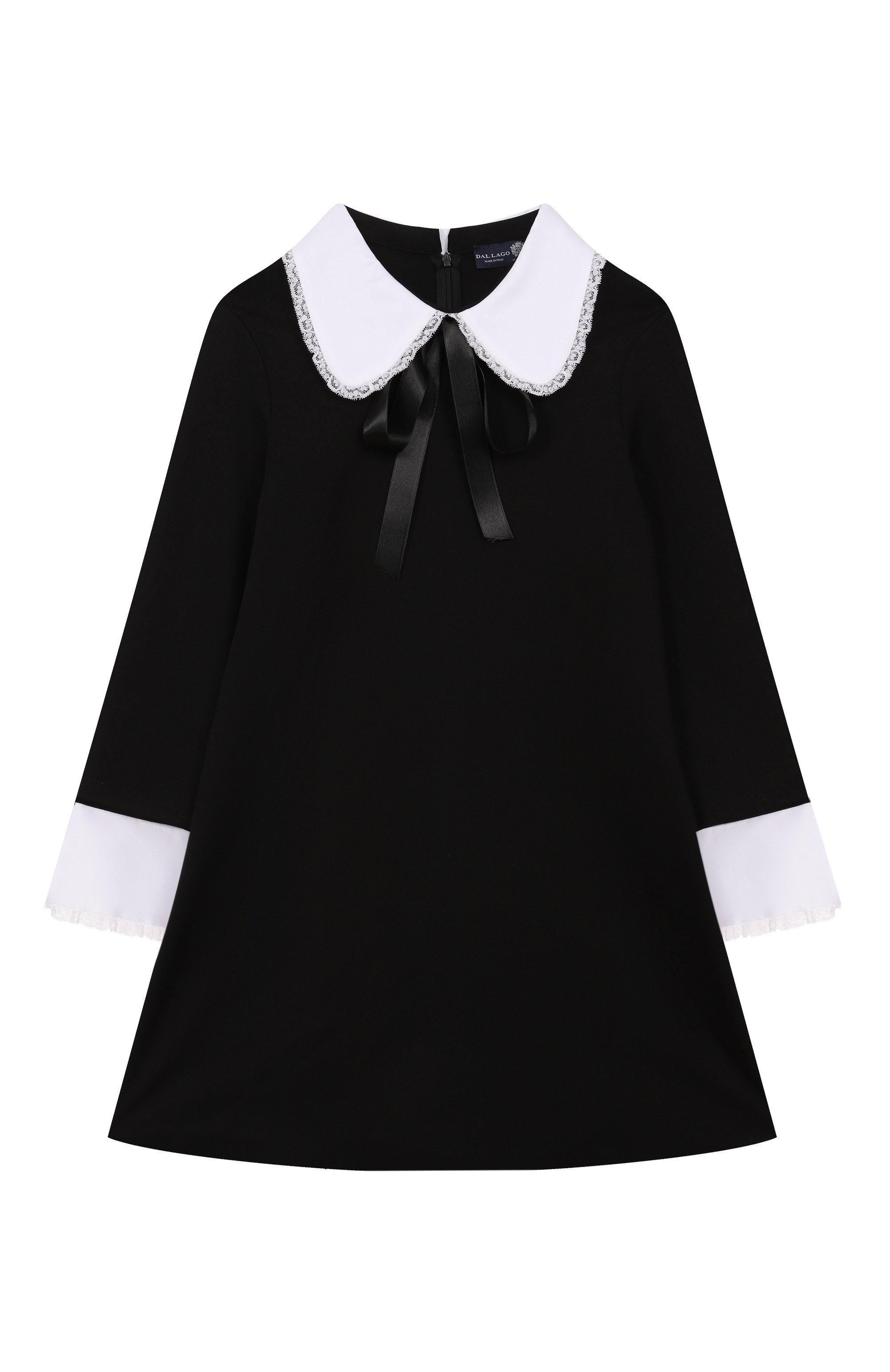 Платье из вискозы DAL LAGO черного цвета по цене 25650 руб., арт. R252M/8111, фото 1 Платье из вискозы DAL LAGO, арт. R252M/8111, фото 1