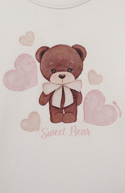 Хлопковый лонгслив MONNALISA белого цвета по цене 7540 руб., арт. 39B610., фото 3 Хлопковый лонгслив MONNALISA, арт. 39B610., фото 3