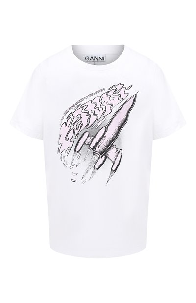 Женская хлопковая футболка GANNI, арт. T2589