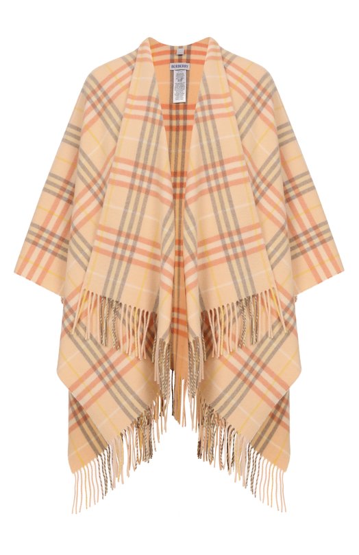 Пончо из шерсти и кашемира Burberry 8102990 Розовый 8102990