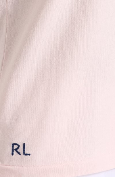 Однотонная хлопковая футболка с круглым вырезом POLO RALPH LAUREN, арт. 211663089, фото 5