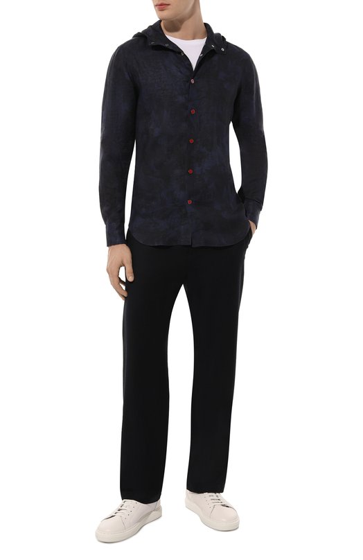 Льняная рубашка Kiton UMCMARH08868 Синий  UMCMARH08868 Фото 2