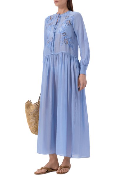 Платье из хлопка и шелка ERMANNO SCERVINO, арт. D484Q624XYR, фото 2