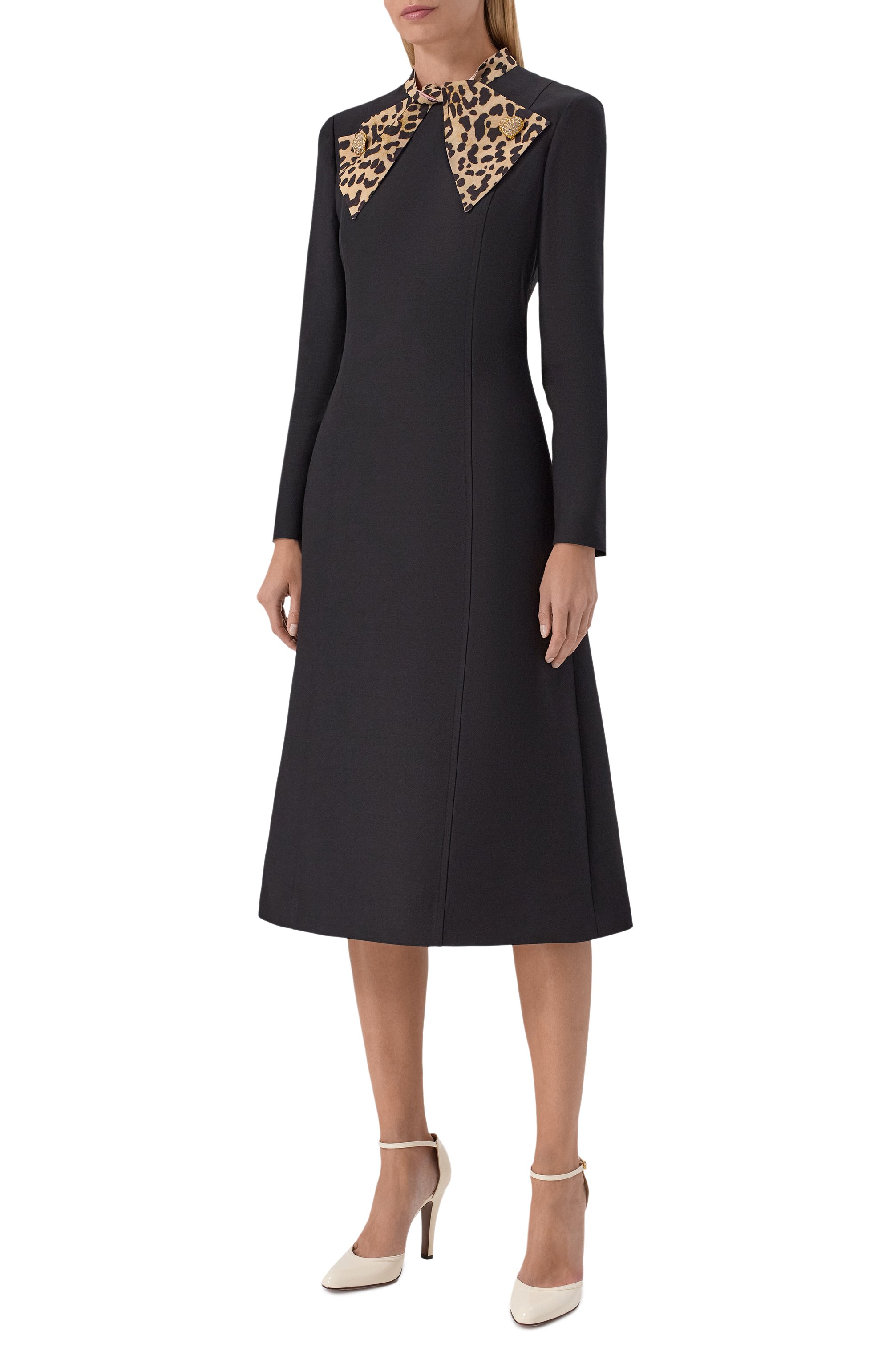 Платье из шерсти и шелка VALENTINO черного цвета по цене 642500 руб., арт. 7B3VADV51CF, фото 3 Платье из шерсти и шелка VALENTINO, арт. 7B3VADV51CF, фото 3