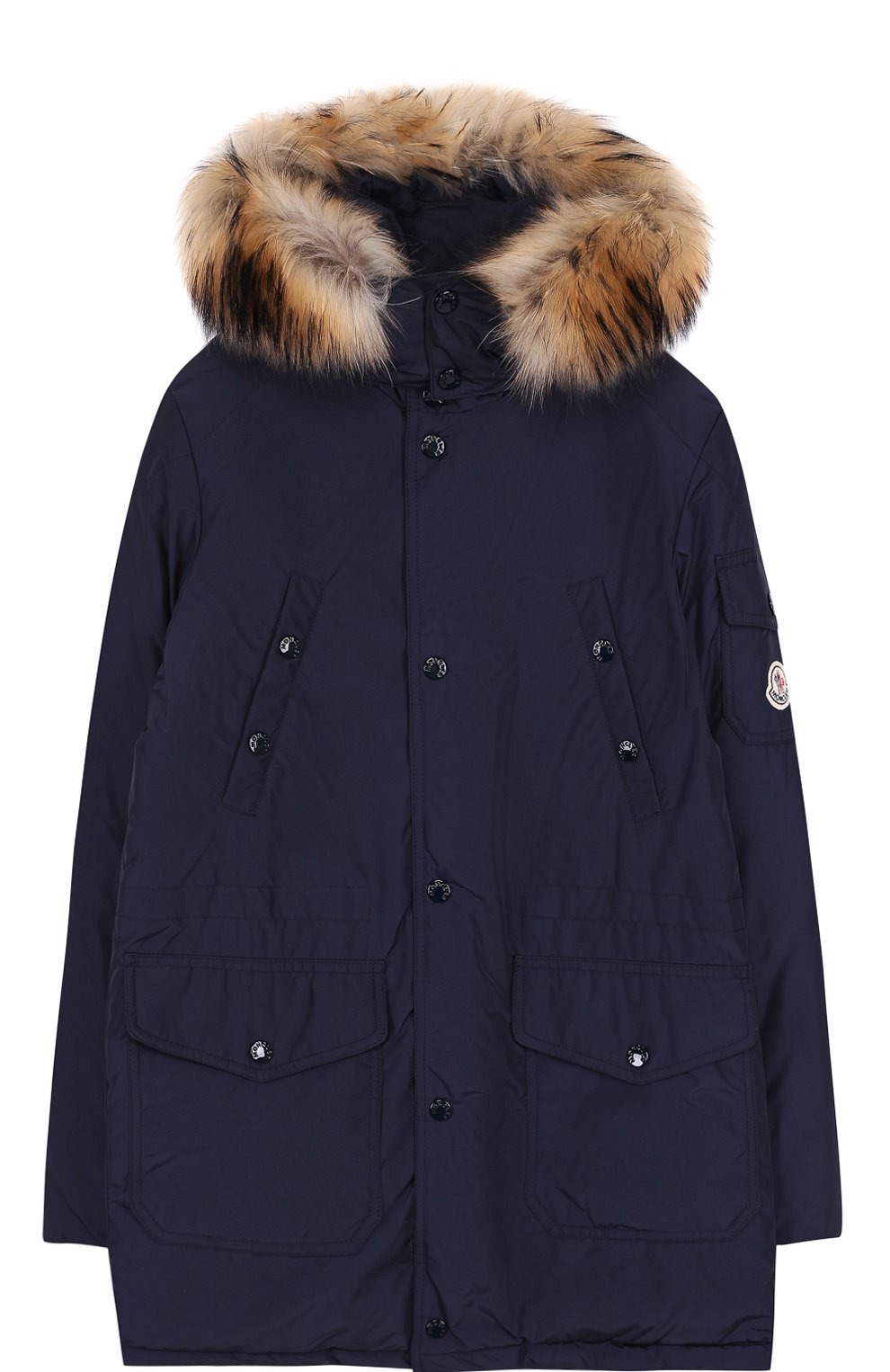Парка на молнии с капюшоном и меховой отделкой MONCLER ENFANT, арт. D2-954-42322-25-57244/12-14A, фото 1