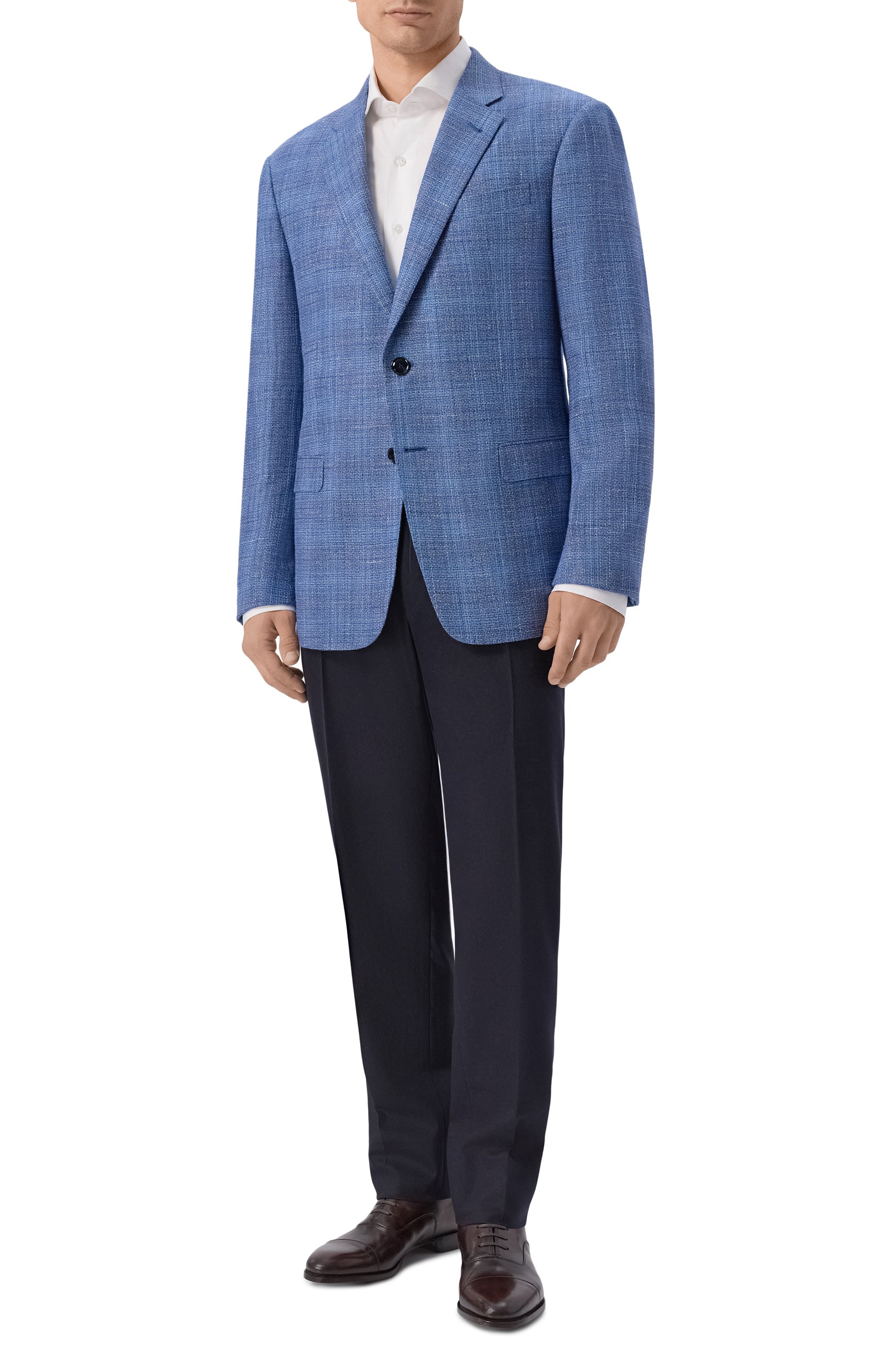 Шерстяные брюки CORNELIANI темно-синего цвета по цене 69950 руб., арт. 284L21/2A18535, фото 2 Шерстяные брюки CORNELIANI, арт. 284L21/2A18535, фото 2