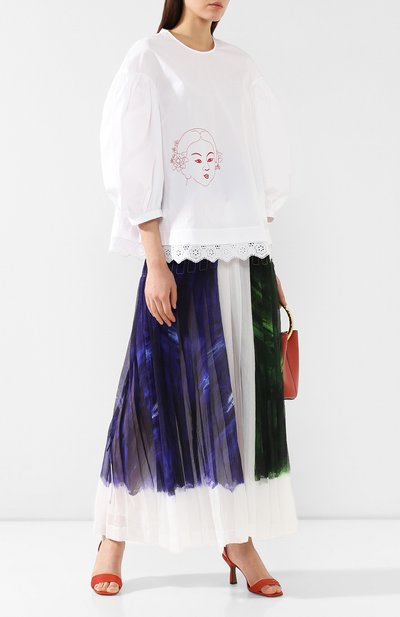 Шелковая юбка VICTORIA BECKHAM, арт. SK LNG 3842 MSS19 PAINTBRUSH CHIFF0N, фото 2