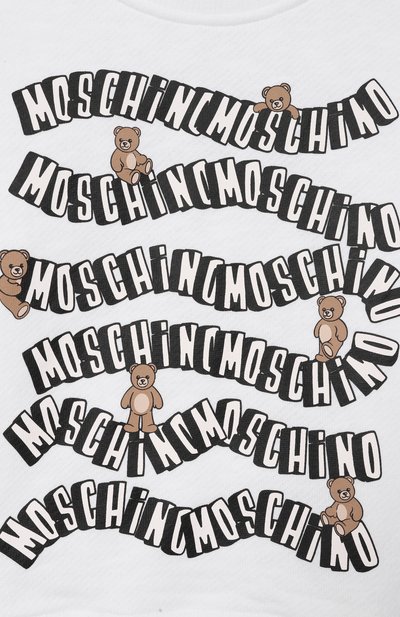 Хлопковый свитшот MOSCHINO белого цвета по цене 13600 руб., арт. HUF09L/LCA88, фото 3 Хлопковый свитшот MOSCHINO, арт. HUF09L/LCA88, фото 3