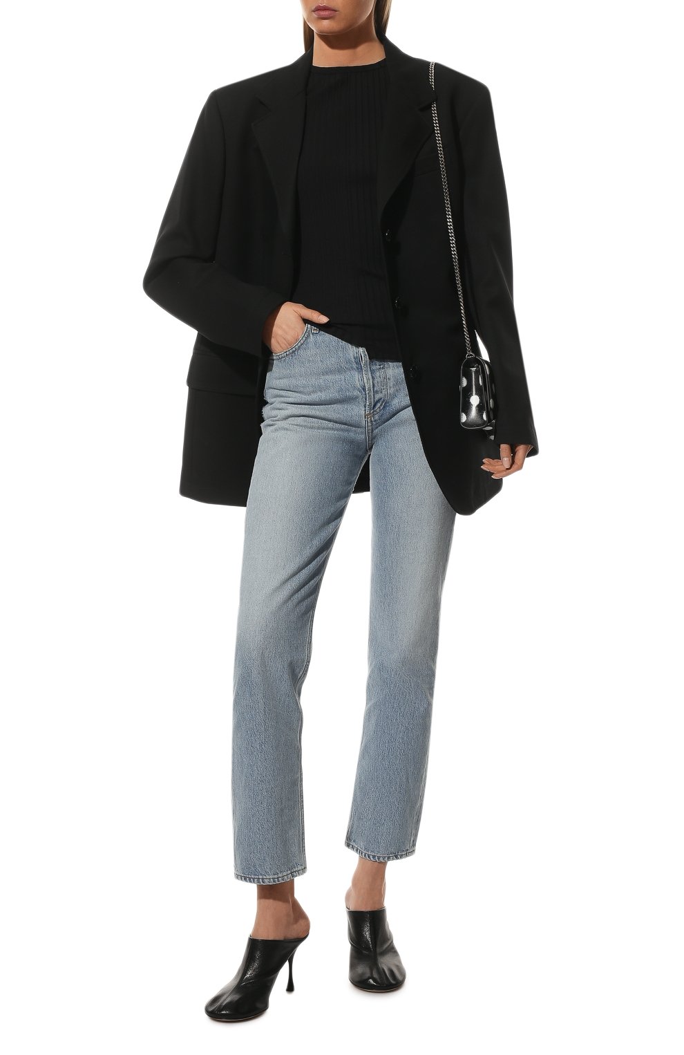 Хлопковый топ HELMUT LANG черного цвета по цене 20600 руб., арт. L09HW513, фото 2 Хлопковый топ HELMUT LANG, арт. L09HW513, фото 2