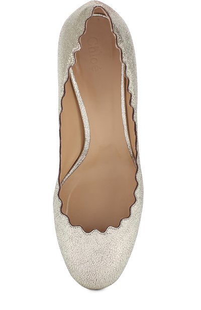 Туфли lauren из металлизированной кожи на устойчивом каблуке CHLOÉ, арт. CHC17S23046045, фото 5