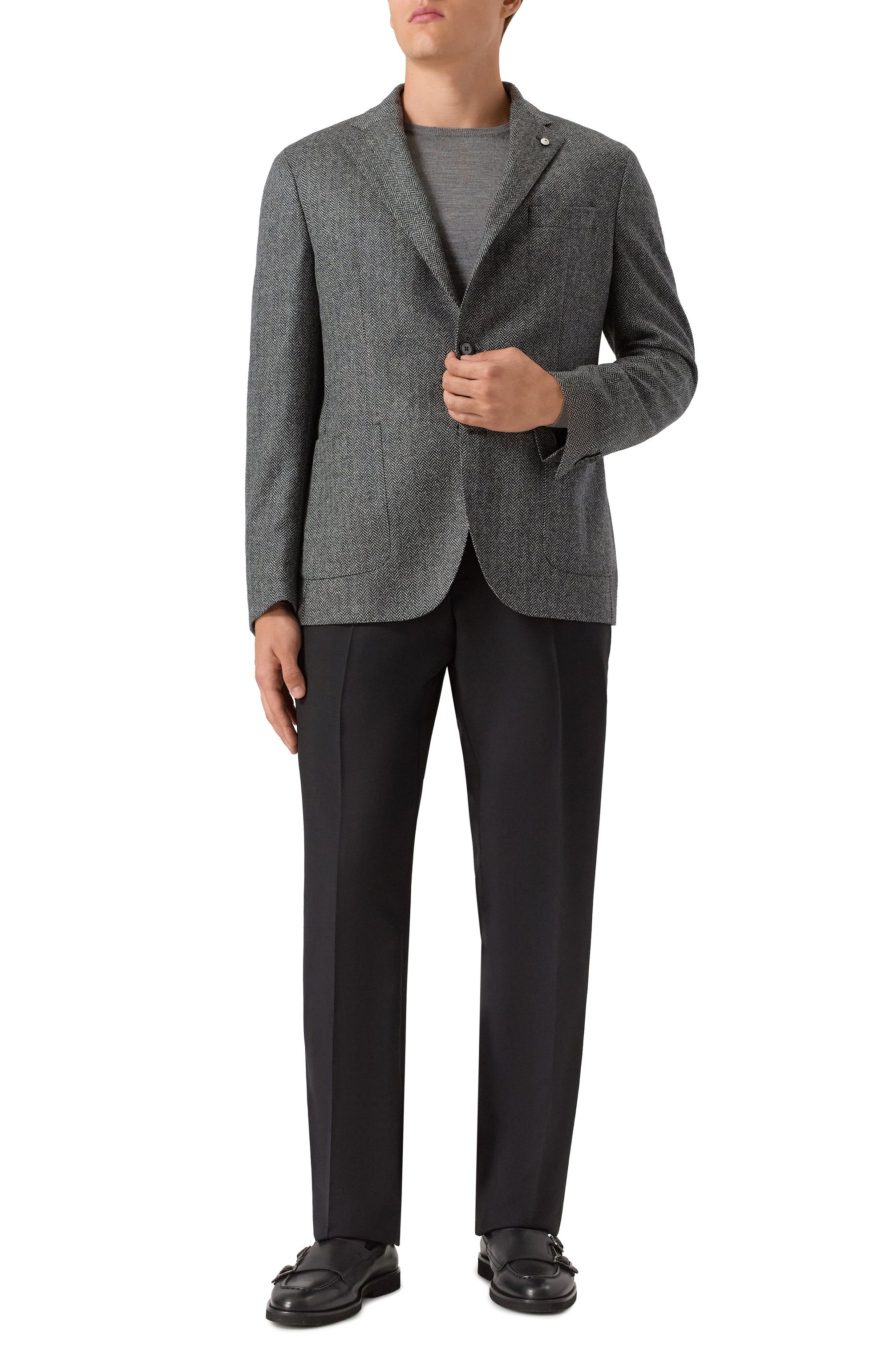 Пиджак из шерсти и кашемира L.B.M. 1911 темно-серого цвета по цене 105000 руб., арт. 2692/52617, фото 3 Пиджак из шерсти и кашемира L.B.M. 1911, арт. 2692/52617, фото 3