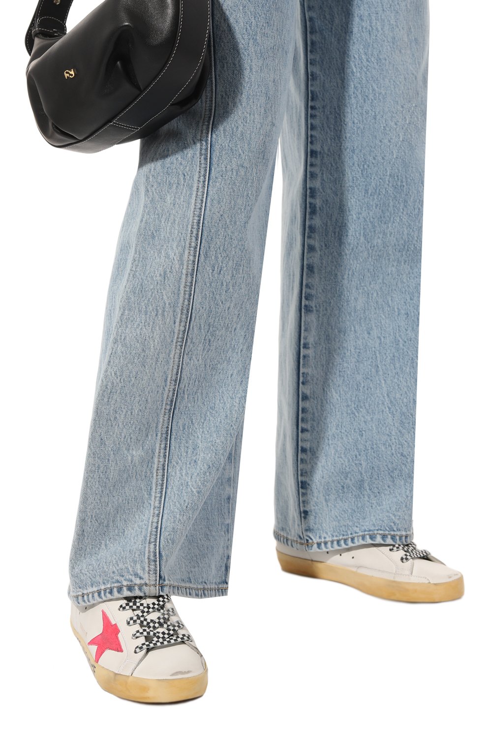 Кожаные кеды super-stars GOLDEN GOOSE DELUXE BRAND, арт. GWF00101.F003195, фото 3