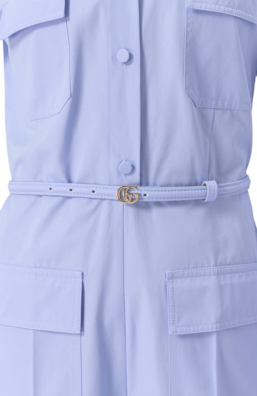Хлопковый комбинезон Gucci 814058/Z8BYV Голубой  814058/Z8BYV Фото 4