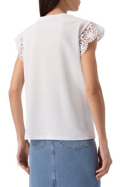 Хлопковая футболка TWINSET, арт. 251TT2411, фото 4