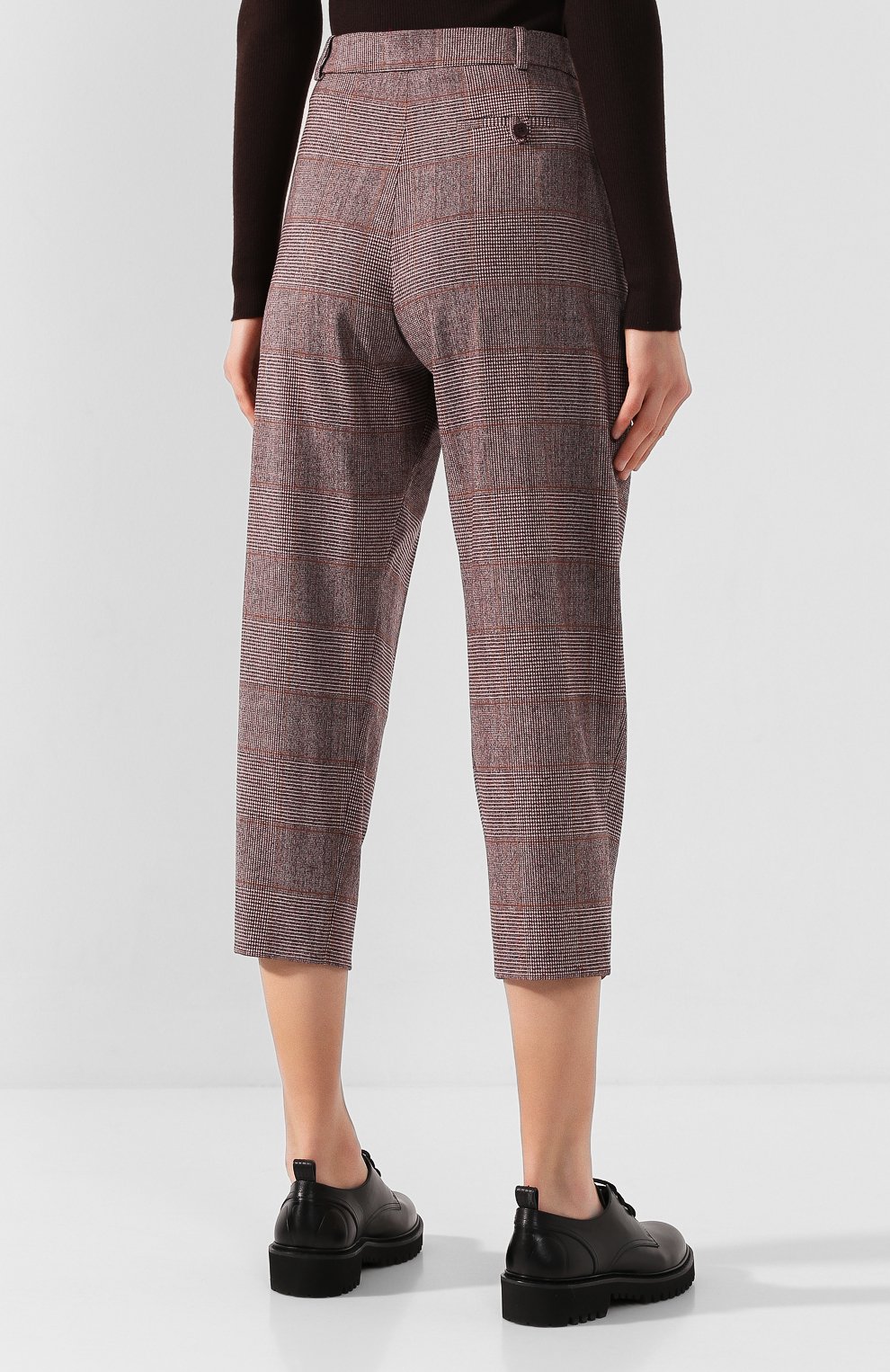 Шерстяные брюки STELLA MCCARTNEY бордового цвета по цене 53000 руб., арт. 591964/SNB50, фото 4 Шерстяные брюки STELLA MCCARTNEY, арт. 591964/SNB50, фото 4