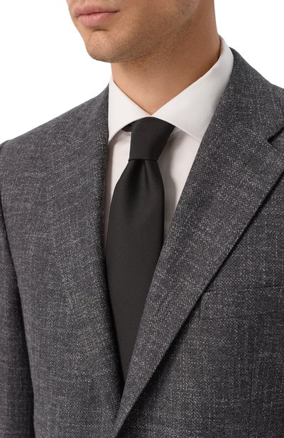 Шерстяной галстук KITON черного цвета по цене 41650 руб., арт. UCRVKPK01270, фото 2 Шерстяной галстук KITON, арт. UCRVKPK01270, фото 2