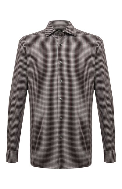 Мужская хлопковая рубашка ZEGNA, арт. UCX21A6/SRF5