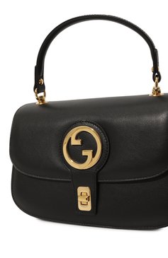 Женская сумка blondie GUCCI черного цвета, арт. 735101/UXX0G | Фото 3 (Драгоценные камни: Проставлено; Материал: Натуральная кожа; Размер: small; Материал сплава: Проставлено; Ремень/цепочка: На ремешке)