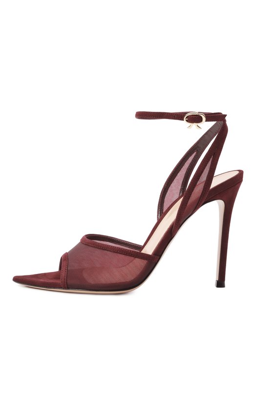 Комбинированные босоножки Dorotea 105 Gianvito Rossi G32611.15RIC.C0ZRYRY Бордовый  G32611.15RIC.C0ZRYRY Фото 4