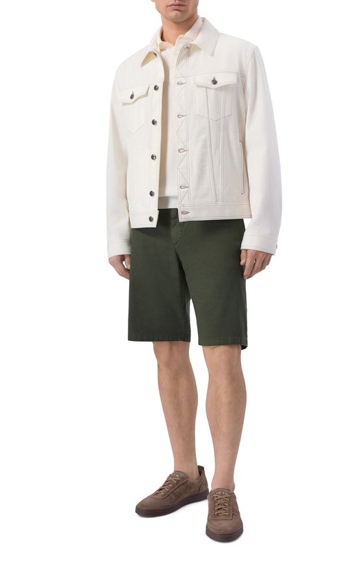 Шорты изо льна и хлопка Bogner 18097335 Зелёный  18097335 Фото 2