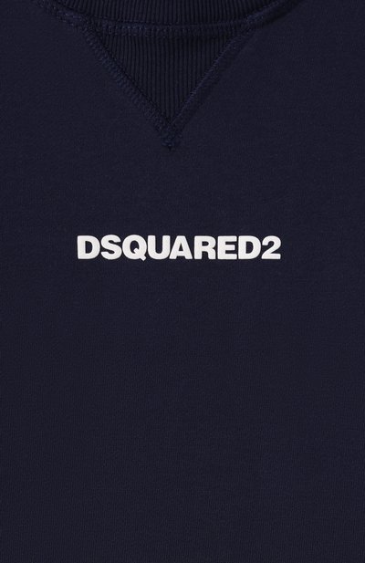 Хлопковый свитшот DSQUARED2 темно-синего цвета по цене 18150 руб., арт. DQ2739/D0094, фото 3 Хлопковый свитшот DSQUARED2, арт. DQ2739/D0094, фото 3