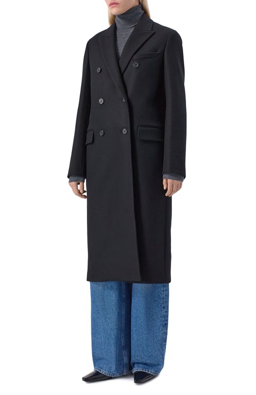 Шерстяное пальто The Kooples FMAN31001K Чёрный  FMAN31001K Фото 3