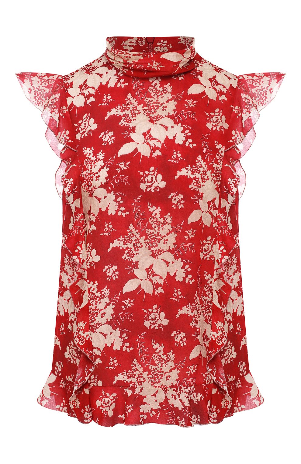 Шелковый топ REDVALENTINO красного цвета по цене 55150 руб., арт. SR0AEB45/4HQ, фото 1 Шелковый топ REDVALENTINO, арт. SR0AEB45/4HQ, фото 1