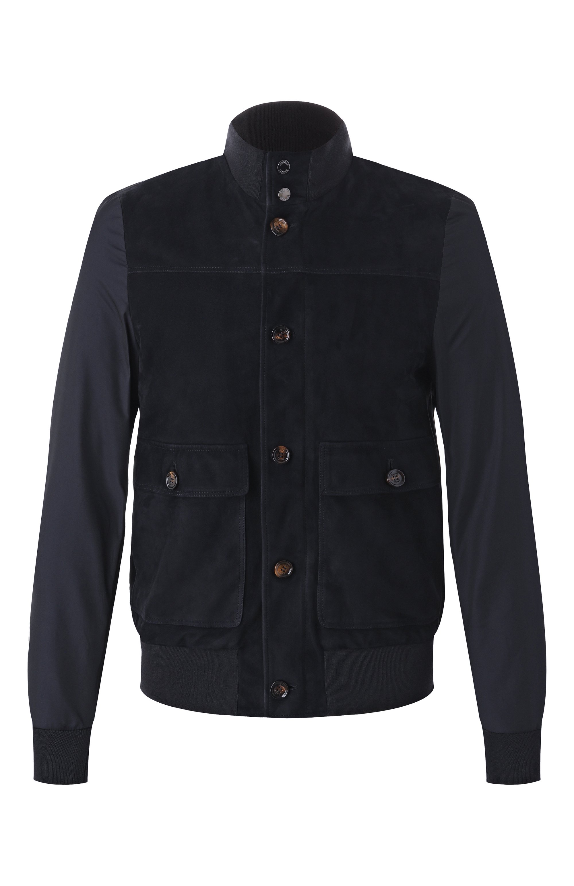 Комбинированный бомбер kant-kmu MOORER темно-синего цвета по цене 250500 руб., арт. KANT-KMU, фото 1 Комбинированный бомбер kant-kmu MOORER, арт. KANT-KMU, фото 1