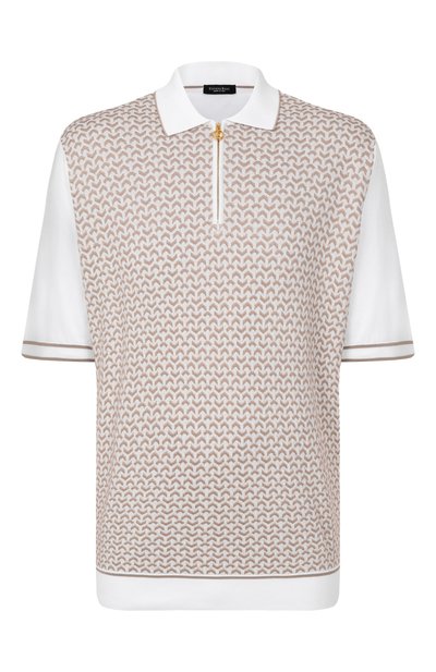 Мужская поло из хлопка и шелка STEFANO RICCI, арт. K212037P31/F26193