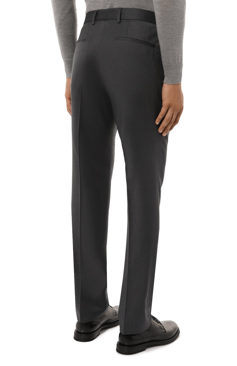 Шерстяные брюки BOSS темно-серого цвета по цене 30950 руб., арт. 50469183, фото 4 Шерстяные брюки BOSS, арт. 50469183, фото 4
