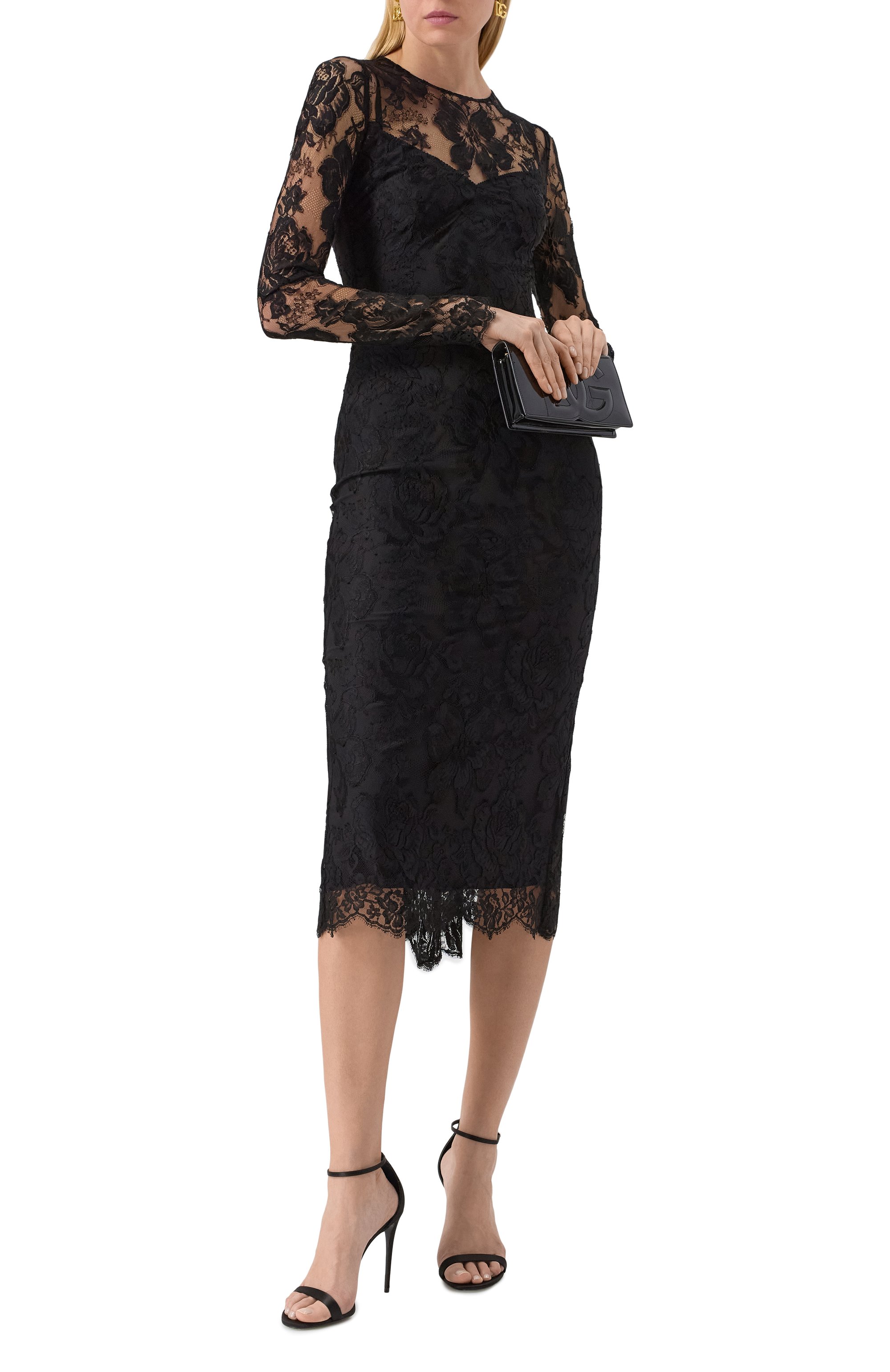 Платье из вискозы и хлопка DOLCE & GABBANA, арт. F6JACT/HLM4A, фото 2