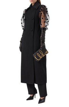 Женский клатч the chloé iconic CHLOÉ черного цвета, арт. CHC24WS514032 | Фото 7 (Размер: small; Материал сплава: Проставлено; Ремень/цепочка: На ремешке; Материал: Натуральная кожа; Драгоценные камни: Проставлено; Женское Кросс-КТ: Клатч-клатчи)