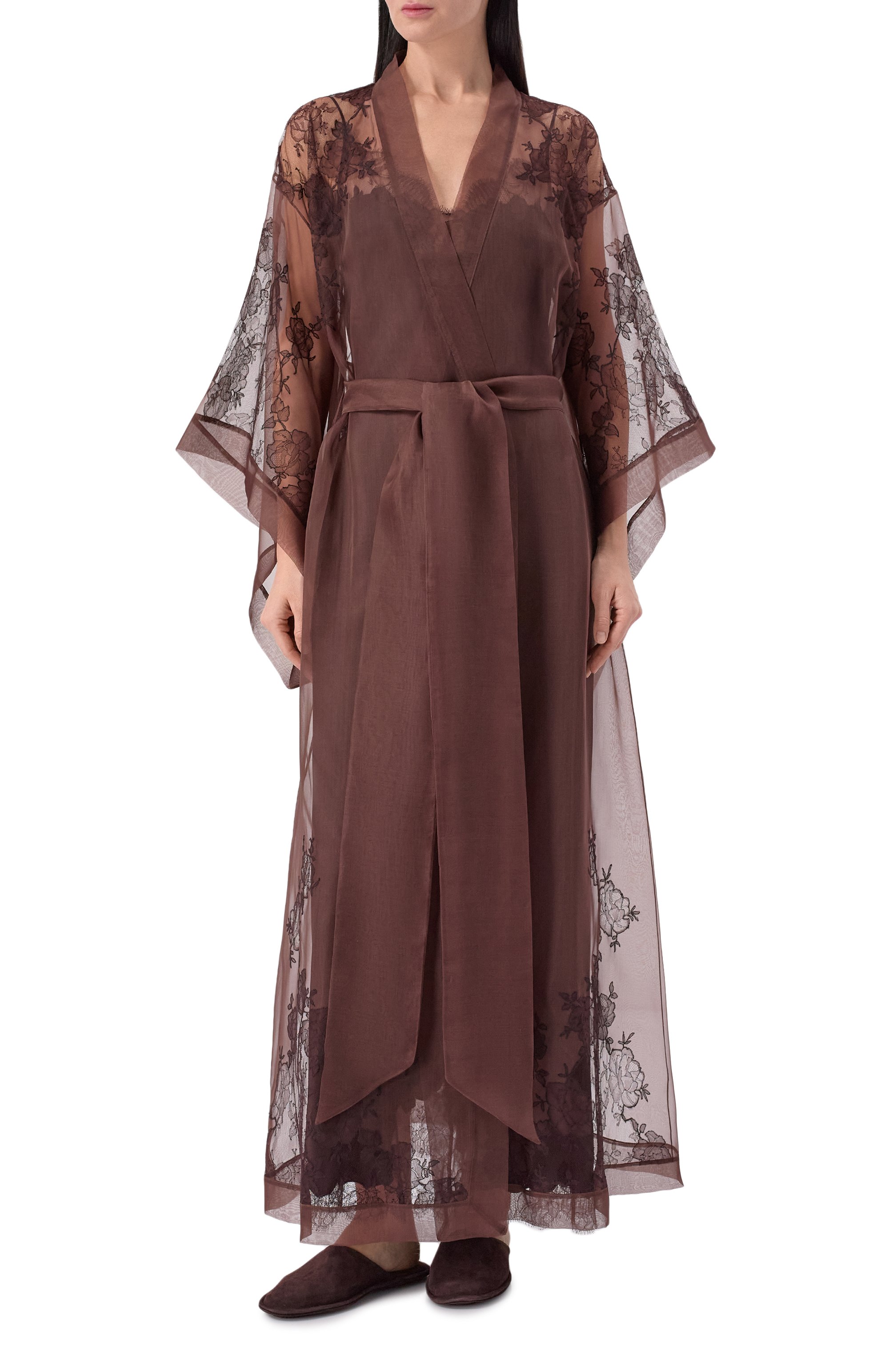 Шелковый халат CARINE GILSON, арт. AL0108CO, фото 2