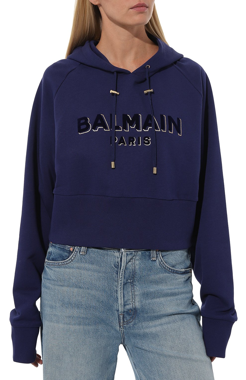 Хлопковое худи BALMAIN, арт. AF1JP030BC07, фото 3