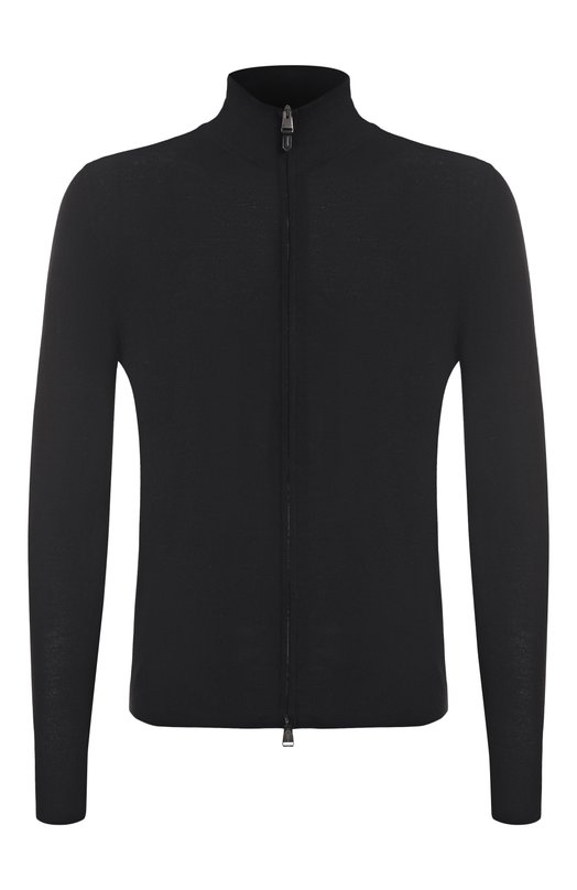 Шерстяной кардиган Canali C0022/MK01149 Чёрный C0022/MK01149