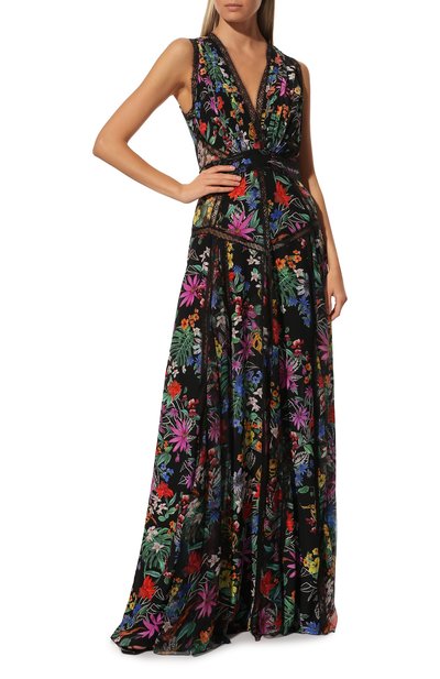 Шелковое платье ZUHAIR MURAD разноцветного цвета по цене 551000 руб., арт. DRS21310/CRCH014, фото 2 Шелковое платье ZUHAIR MURAD, арт. DRS21310/CRCH014, фото 2