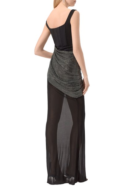 Платье с отделкой стразами GIUSEPPE DI MORABITO, арт. 04SSLD151FC 04428, фото 4