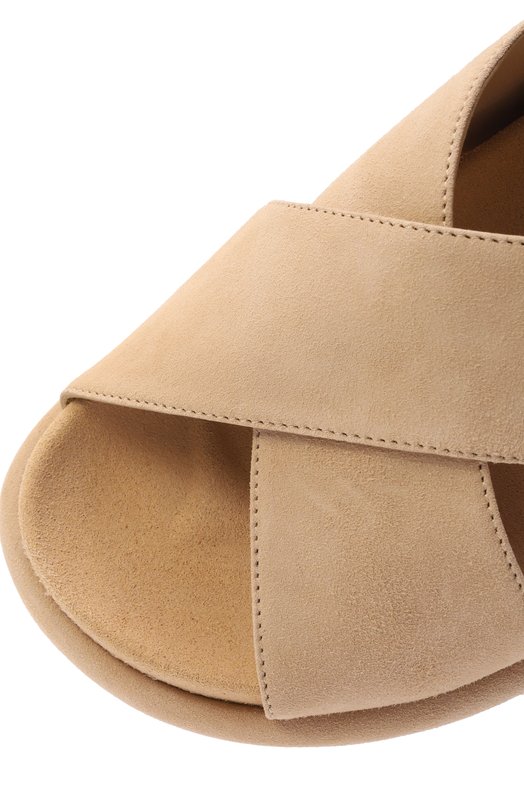 Замшевые шлепанцы Santoni WHXG71540G0MTMGD Бежевый  WHXG71540G0MTMGD Фото 7
