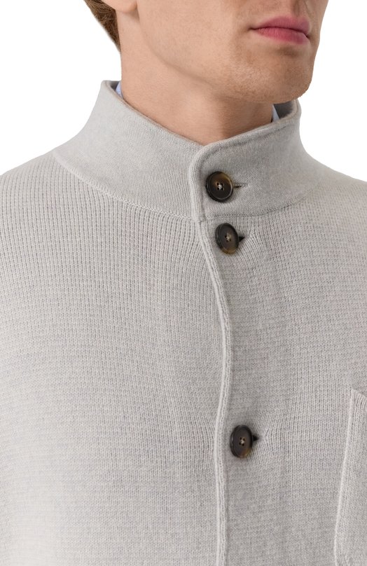Кашемировый кардиган Kiton UMK064101 Серый  UMK064101 Фото 7