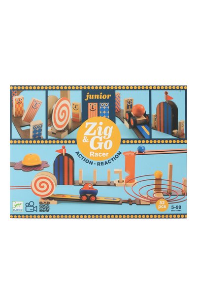 Деревянный конструктор zig&amp;go 51 деталь DJECO, арт. DJ05650