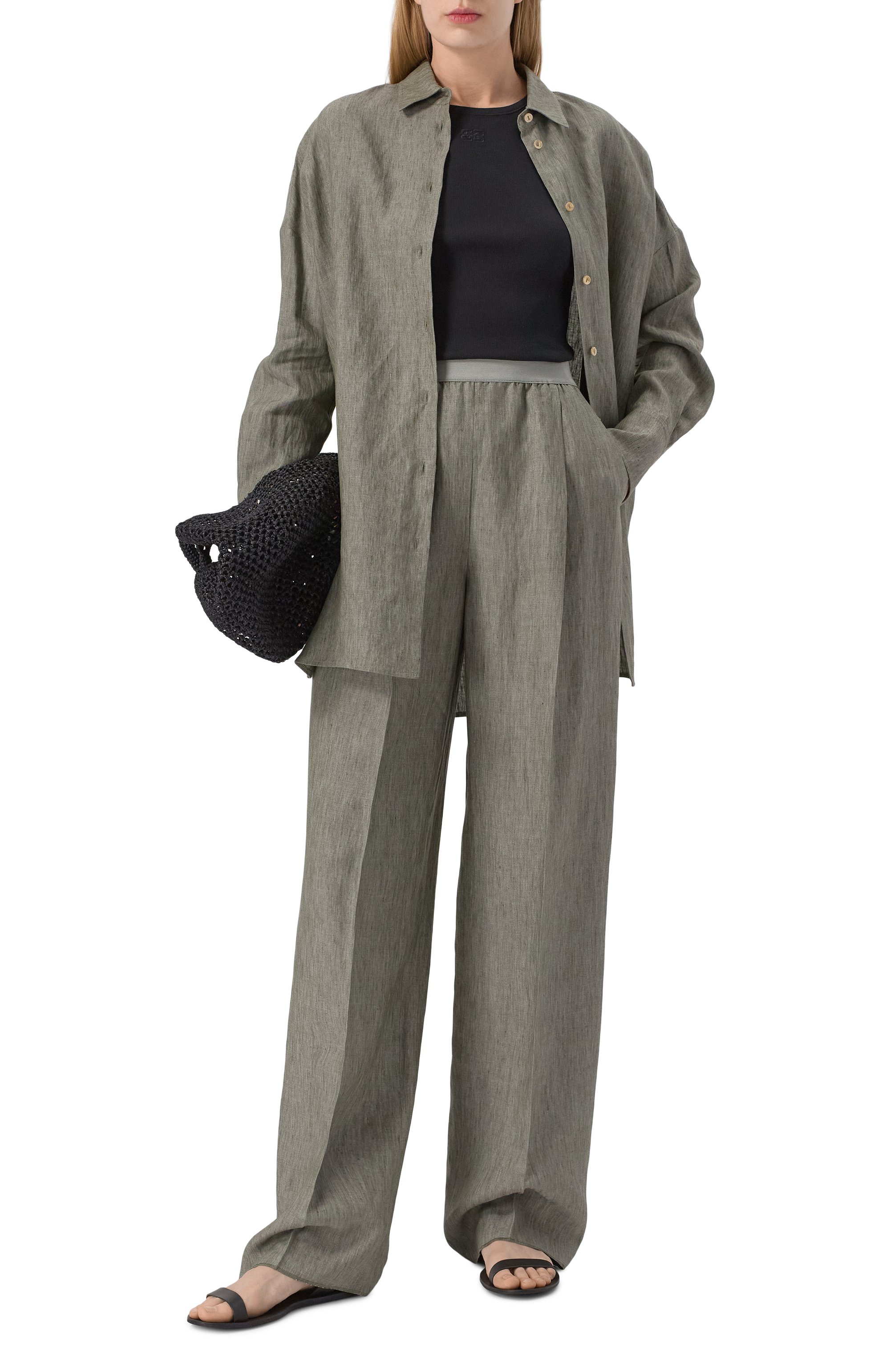 Льняные брюки AGNONA, арт. T70608/U3039, фото 2