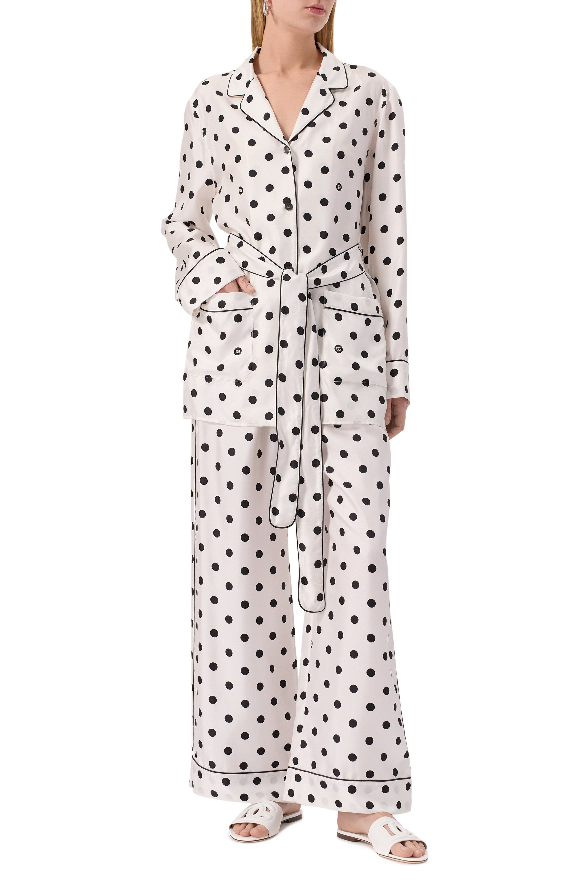 Шелковые брюки DOLCE & GABBANA, арт. FTAMPT/IS1VI, фото 2