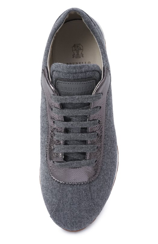 Текстильные кроссовки Brunello Cucinelli MZ26G3031P Серый  MZ26G3031P Фото 6
