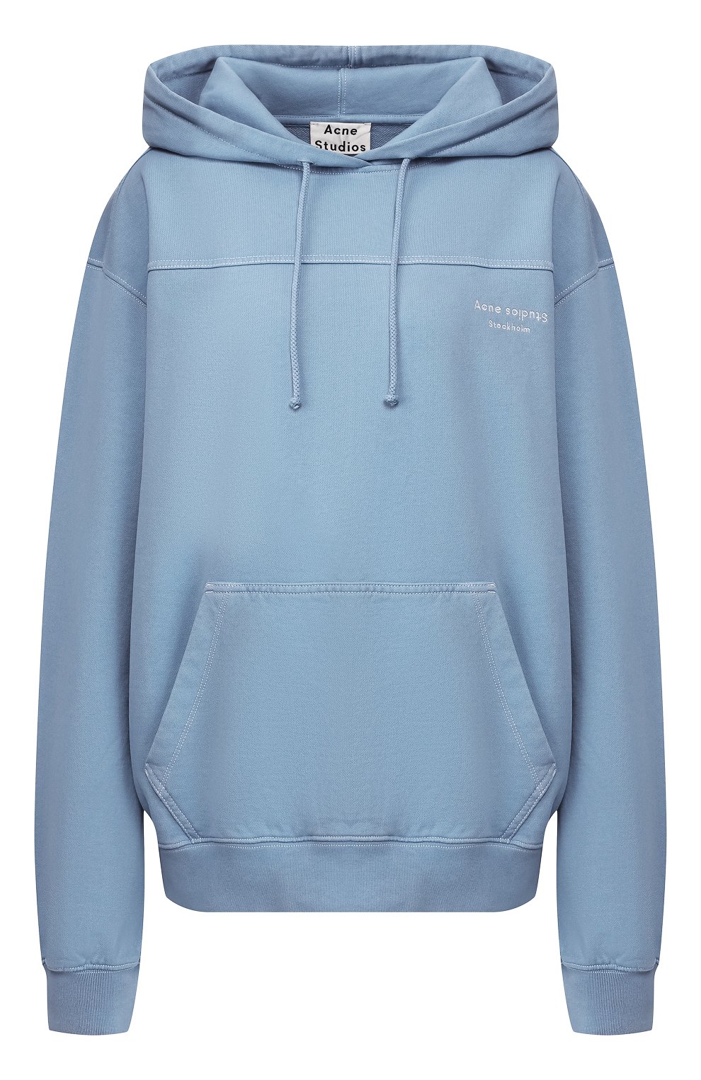 Хлопковое худи ACNE STUDIOS голубого цвета по цене 21350 руб., арт. AI0035, фото 1 Хлопковое худи ACNE STUDIOS, арт. AI0035, фото 1