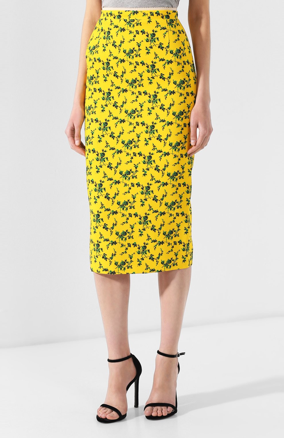 Юбка из вискозы N21 желтого цвета по цене 36250 руб., арт. 19E N2P0/C022/5005, фото 3 Юбка из вискозы N21, арт. 19E N2P0/C022/5005, фото 3