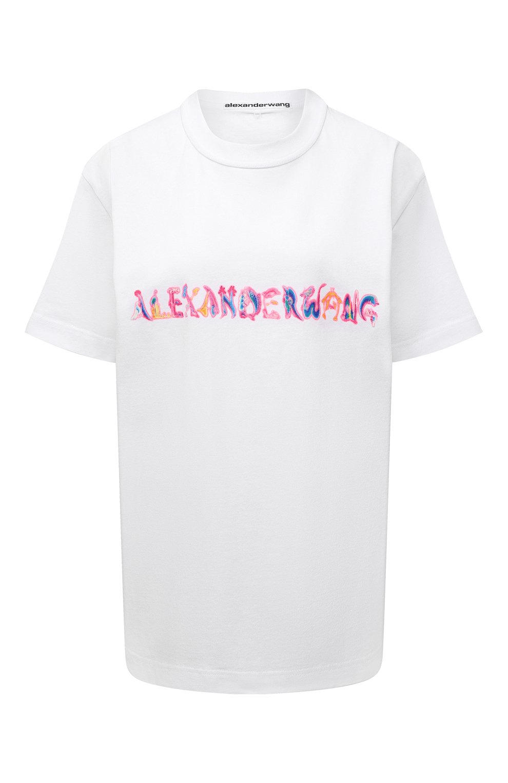 Хлопковая футболка ALEXANDER WANG белого цвета по цене 17350 руб., арт. UCC1211015, фото 1 Хлопковая футболка ALEXANDER WANG, арт. UCC1211015, фото 1