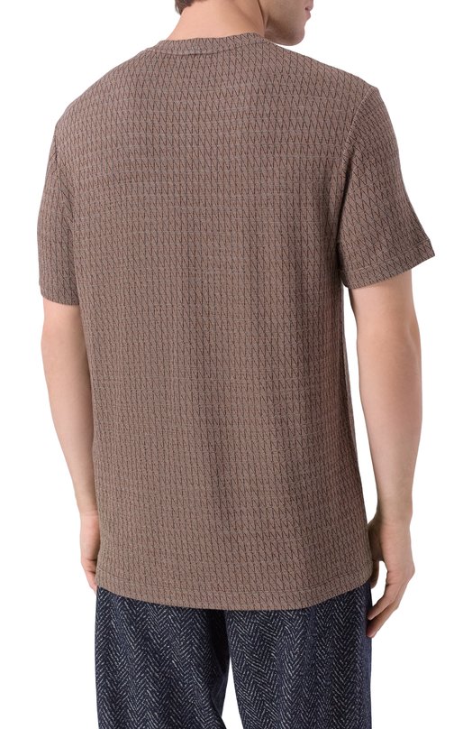 Футболка из вискозы Giorgio Armani GM002389/TE17933 Коричневый  GM002389/TE17933 Фото 4