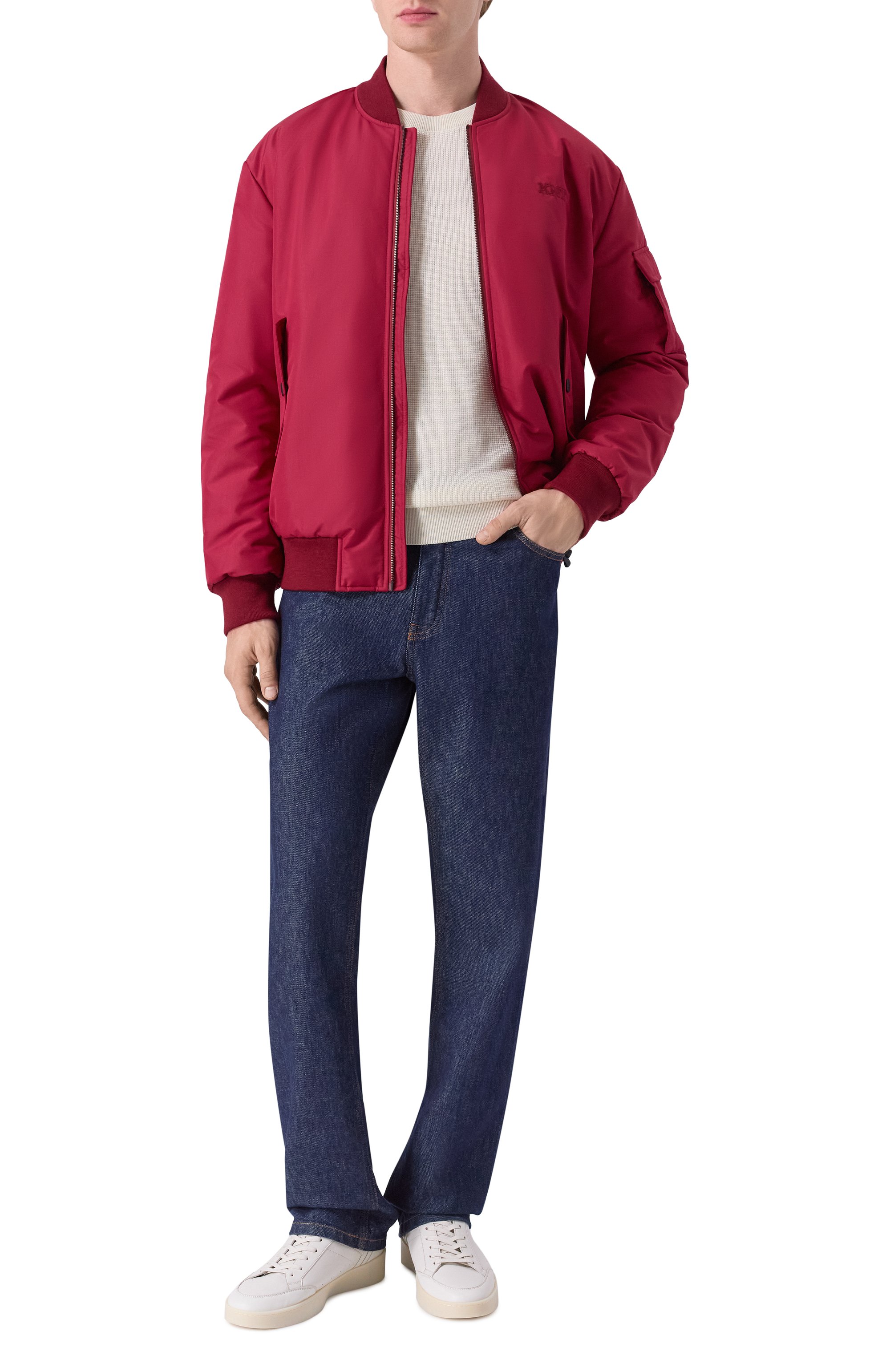 Бомбер KITON бордового цвета по цене 273000 руб., арт. UGK136MK0235H04, фото 2 Бомбер KITON, арт. UGK136MK0235H04, фото 2